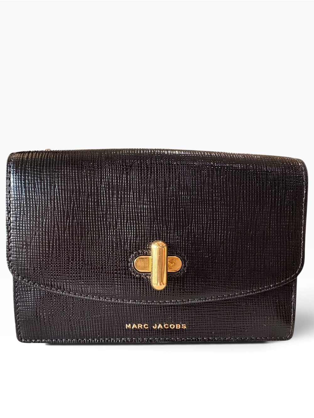LIKE NEW Marc Jacobs The Turnlock Leather Crossbody Bag - Black - Picture 5 of 16